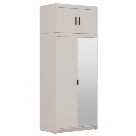 Szafa z nadstawką lustrem 90 cm TRINO beżowa